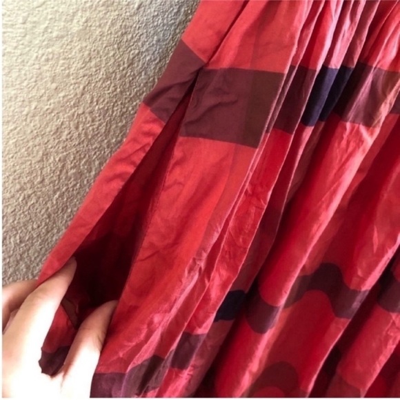 LoveShackFancy Lais Silk Midi Dress Ruby Red - Picture 7 of 10